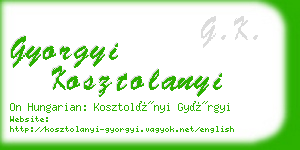 gyorgyi kosztolanyi business card